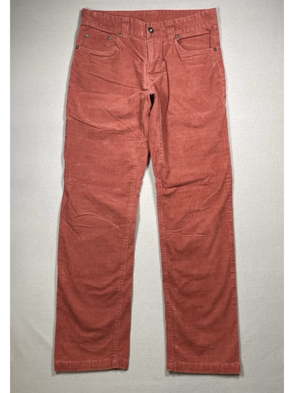 Prana Outdoor Hiking Corduroy Red Clay Straight Leg Pant - Men Size 30 X 32